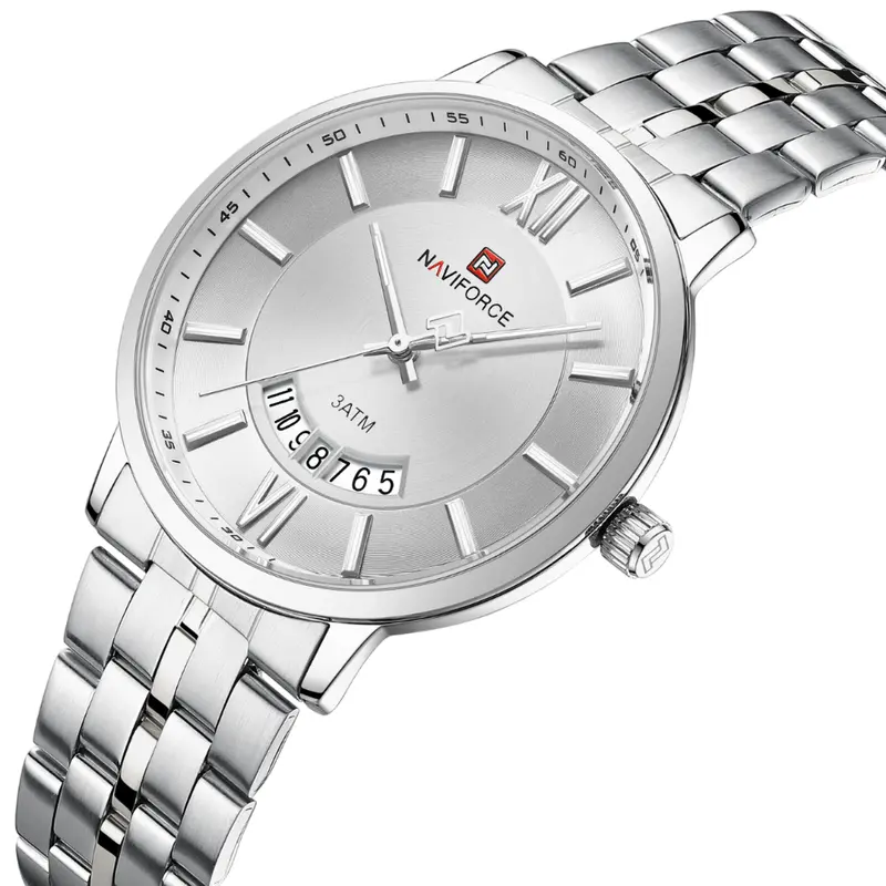 Naviforce Silver Dial Stainless Steel Strap Men's Watch Nf9238g S/W/S 2