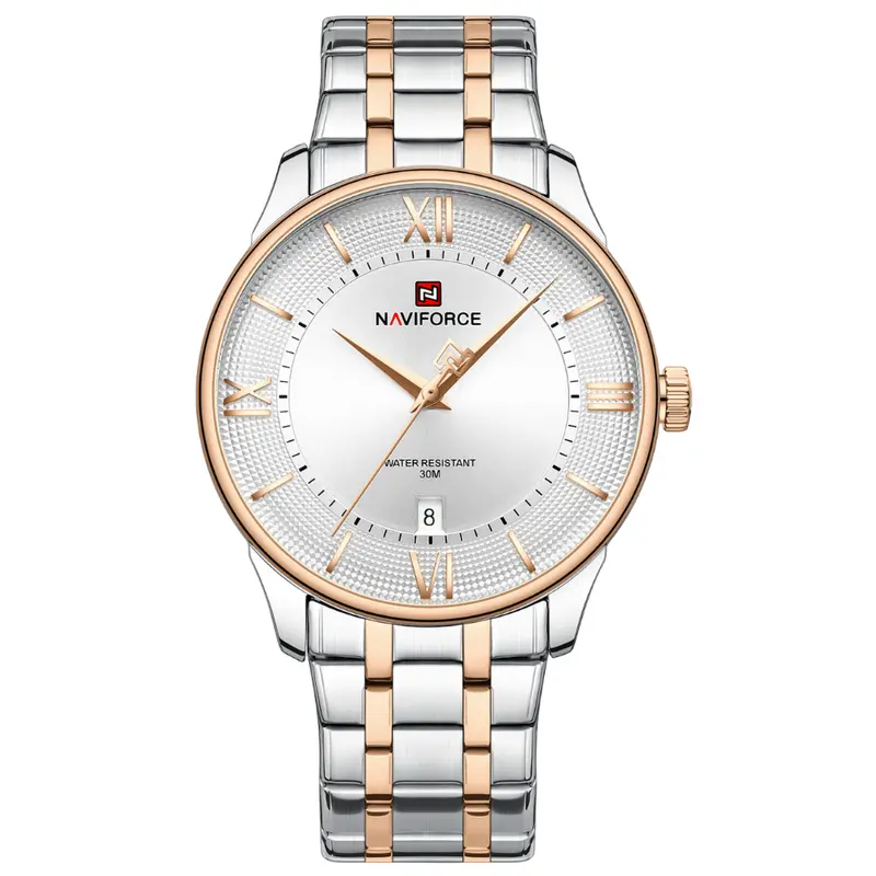 Naviforce Silver Dial Stainless Steel Strap Men's Watch Nf9272s S/W/Rg 1