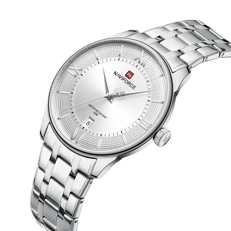 Naviforce Silver Dial Stainless Steel Strap Men's Watch Nf9272s S/W/S 2