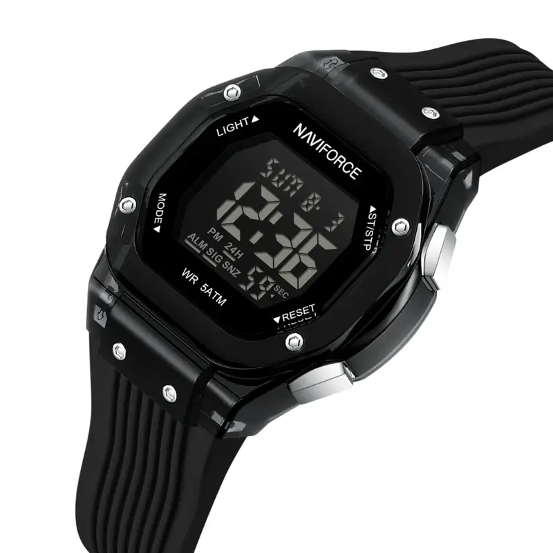 Naviforce Tech Edition Black Fumed Silica Strap Women's Watch Nf6114 B/B 2