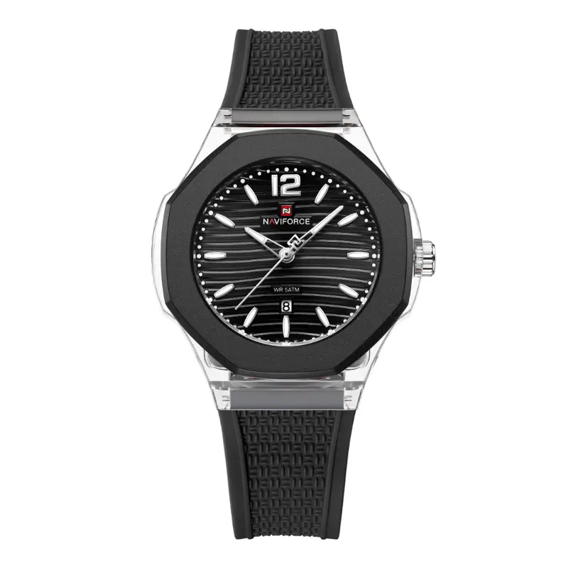 Naviforce Textura Black Fumed Silica Strap Women's Watch Nf6109 S/B/B 1