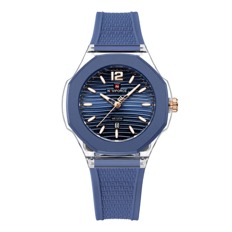 Naviforce Textura Blue Fumed Silica Strap Women's Watch Nf6109 S/Be/Be 1