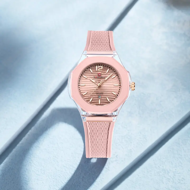 Naviforce Textura Pink Fumed Silica Strap Women's Watch Nf6109 S/P/P 2