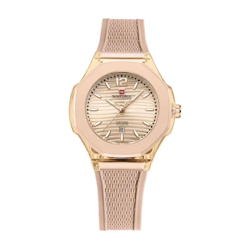 Naviforce Textura Rose Gold Fumed Silica Strap Women's Watch Nf6109 Rg/Rg/Rg 1