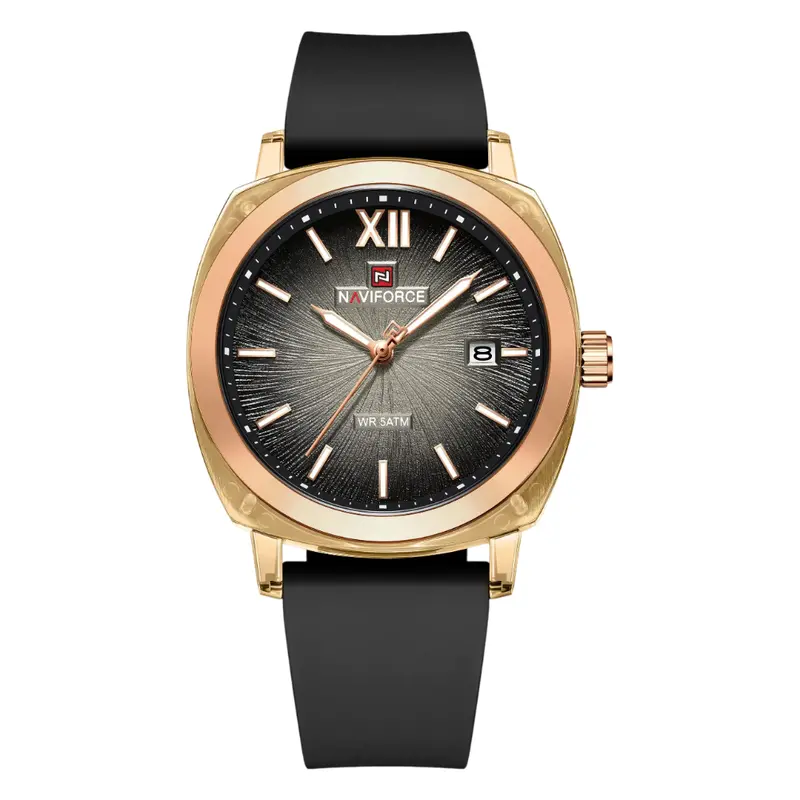 Naviforce Zoya Elegance Black Fumed Silica Strap Women's Watch Nf6111 Rg/B 1