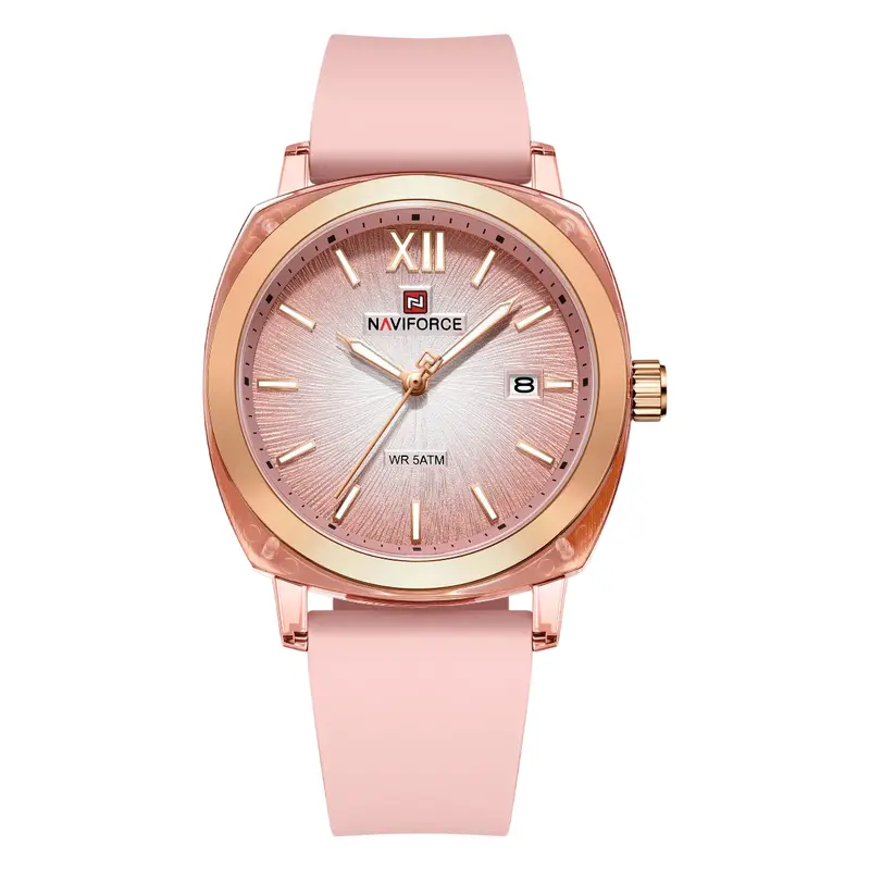 Naviforce Zoya Elegance Pink Fumed Silica Strap Women's Watch Nf6111 P/P 1