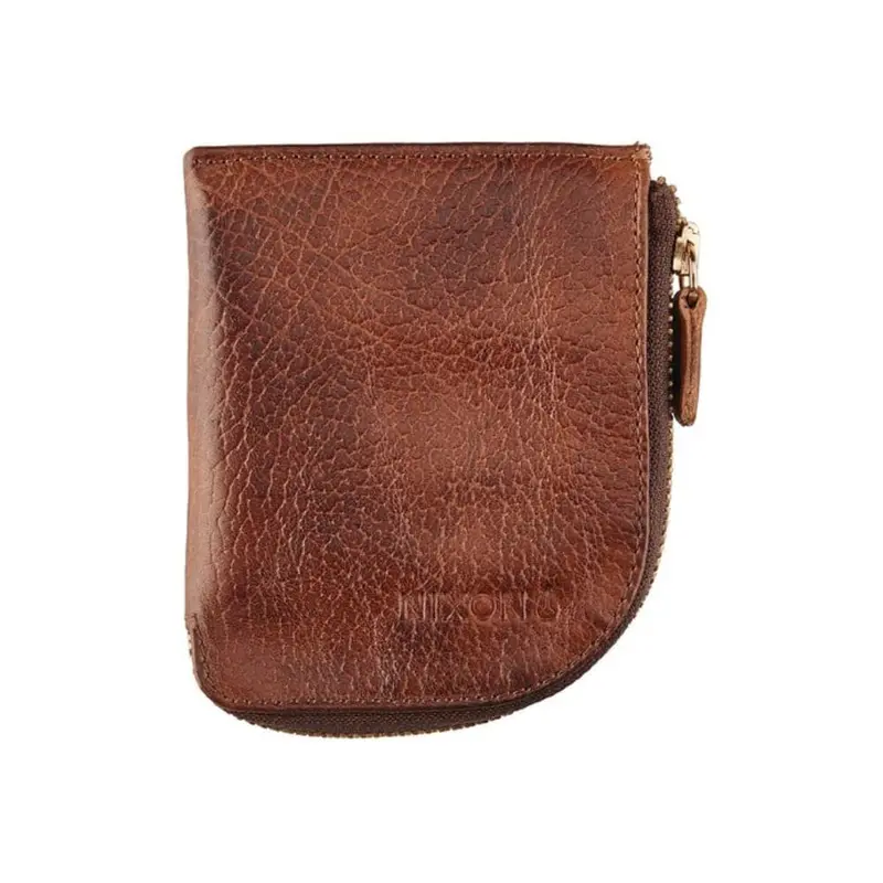 Nixon C2410400 Brown Bayside Curved Zip Wallet 1