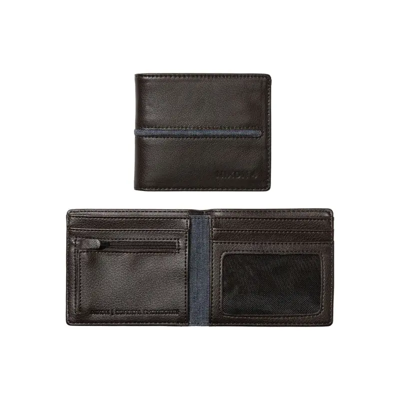 Nixon C2519400 Brown Coastal Showdown Bi-Fold Zip Wallet 1