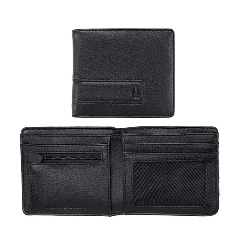 Nixon C943001 All Black Showdown Bi-Fold Zip Pocket Wallet 1