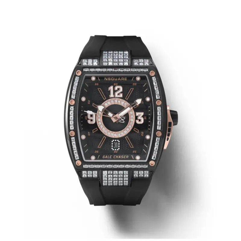 Nsquare Gale Chaser Black Silicone Strap Men's Watch - N47.4 1