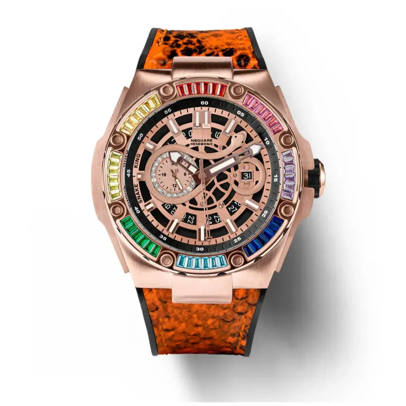 Nsquare Snake Embossing Premium Rubber Strap Men's Watch - N51.9 1