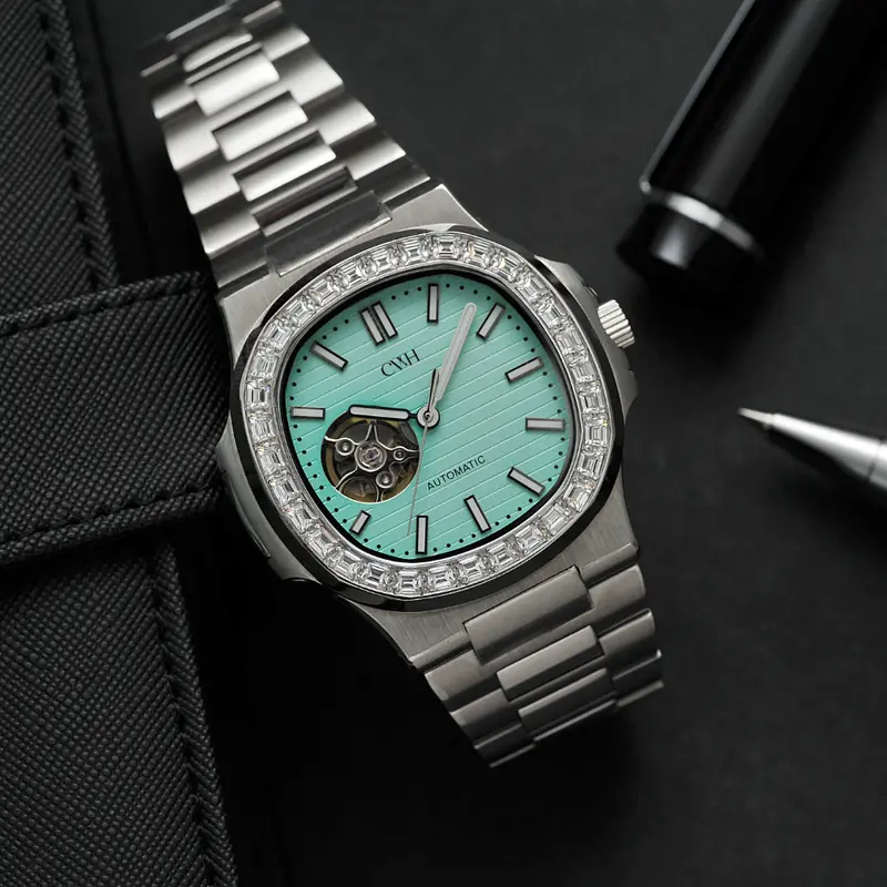 Oceanic Pulse - Cwh Special Custom Collective Silver Stainless Steel Strap Men Watch Pp-Mod-M8 1