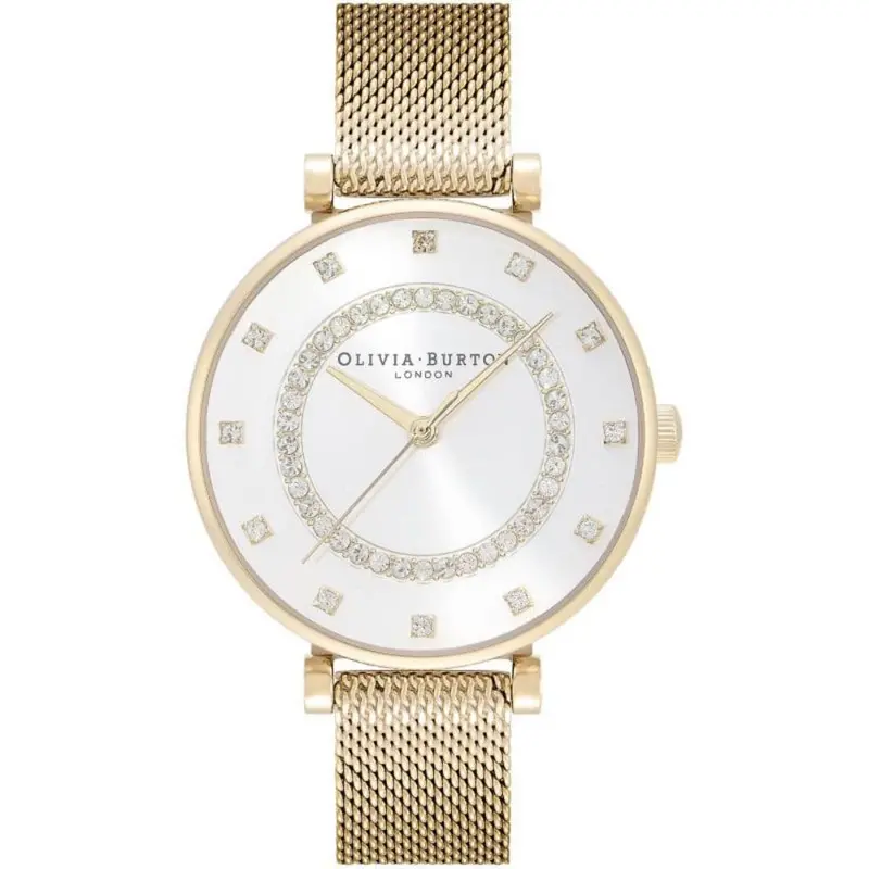 Olivia Burton Belgrave White And Gold Mesh Strap Women Watch 24000005 1