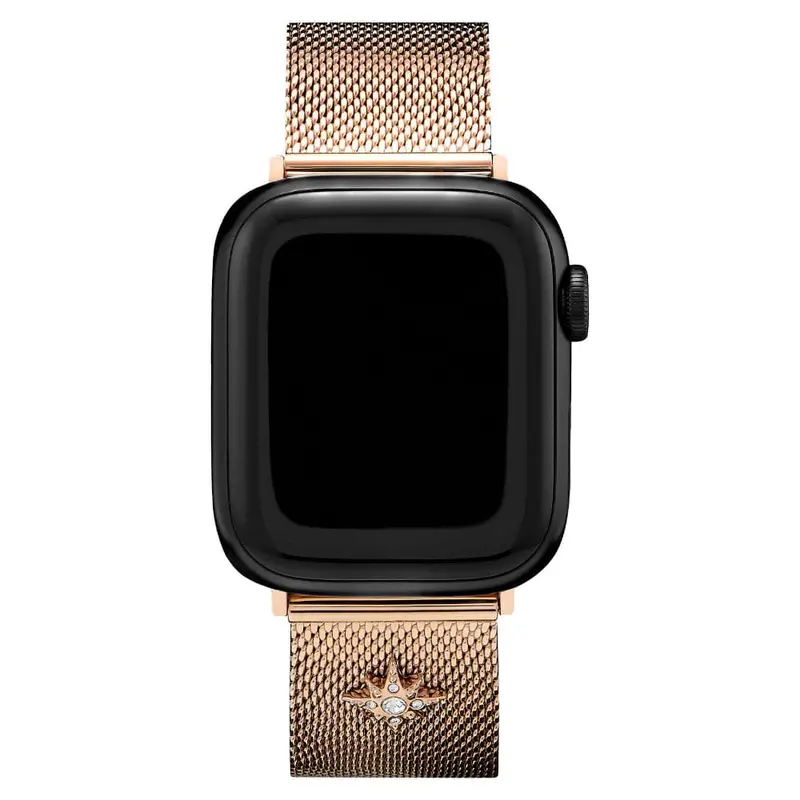 Olivia Burton Black Dial Rose Gold Milanese Strap Women Watch 24300011 1