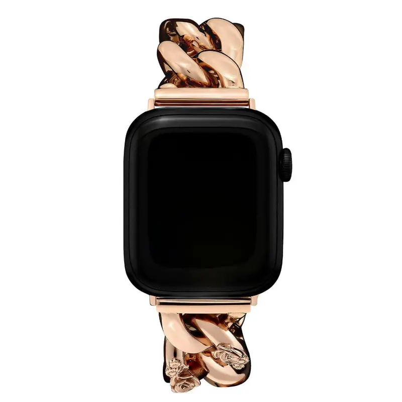 Olivia Burton Black Dial Rose Gold Stainless Steel Strap Women Watch 24300003 1