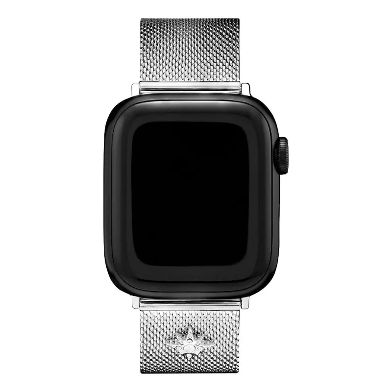Olivia Burton Black Dial Silver Milanese Strap Women Watch 24300010 1