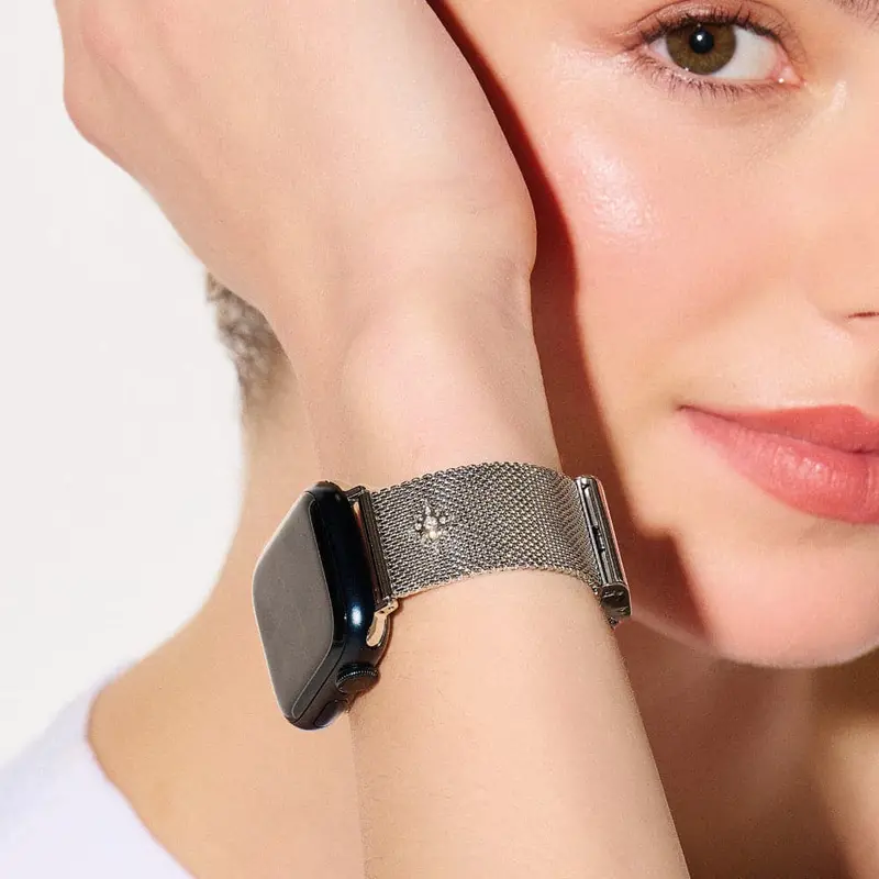 Olivia Burton Black Dial Silver Milanese Strap Women Watch 24300010 2