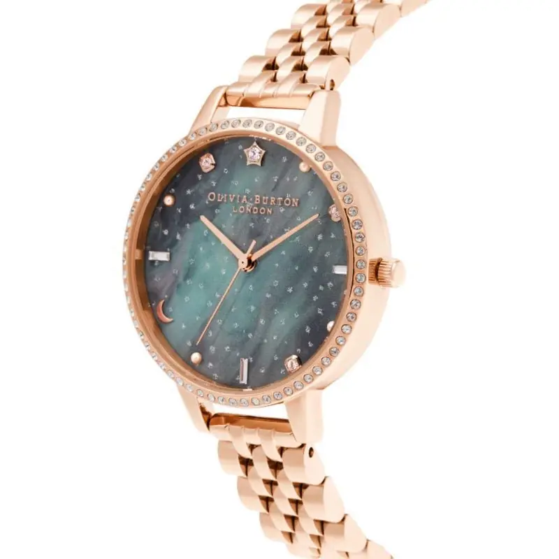 Olivia Burton Celestial Northern Lights Rose Gold Strap Women Watch Ob16gd66 2