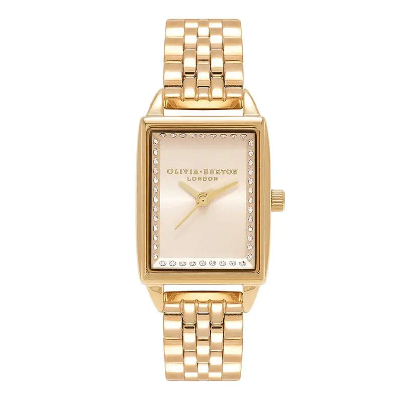 Olivia Burton Classics Rectangular Champagne & Gold Bracelet Women Watch Ob16ss36 1
