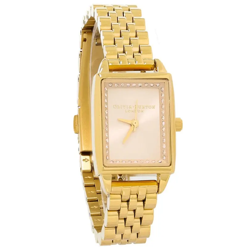 Olivia Burton Classics Rectangular Champagne & Gold Bracelet Women Watch Ob16ss36 2