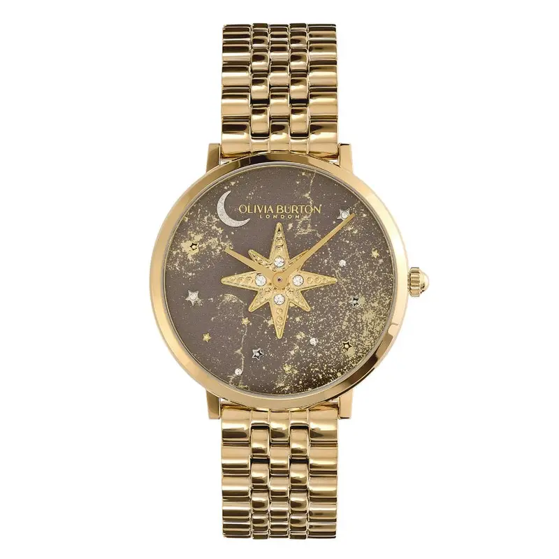 Olivia Burton Nova Ultra Slim Gold Stainless Steel Strap Women Watch 24000079 1