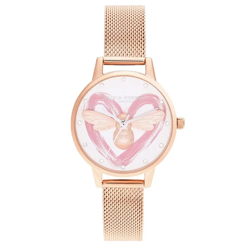 Olivia Burton Ob16fb01 Lucky Bee Stainless Steel Women Watch 1