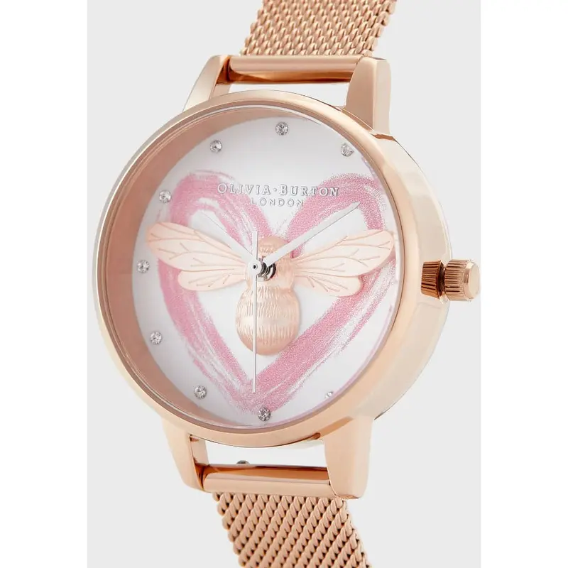 Olivia Burton Ob16fb01 Lucky Bee Stainless Steel Women Watch 2