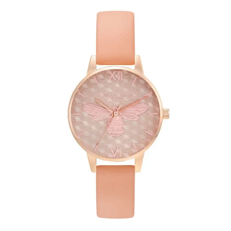 Olivia Burton Ob16fb23 Pink Leather Women Watch 1