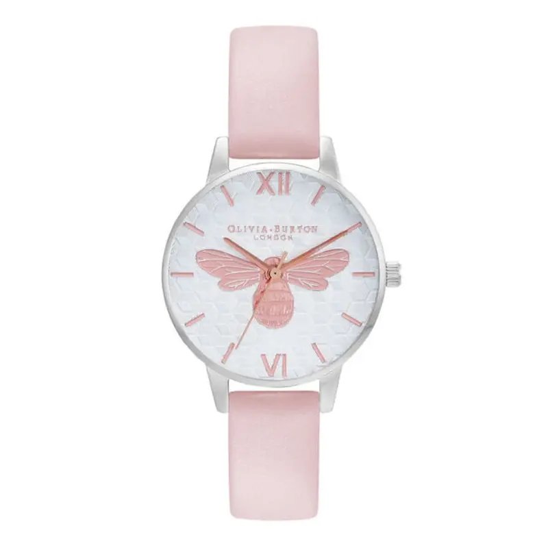 Olivia Burton Ob16fb25 Pink Leather Women Watch 1