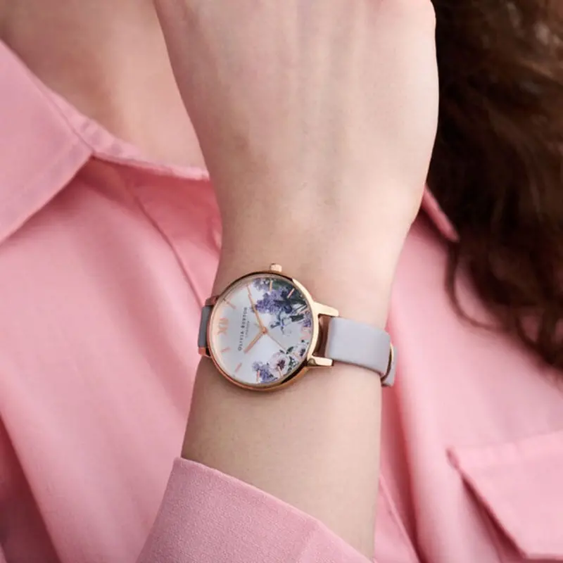 Olivia Burton Ob16fs114 Gray Leather Women Watch 2