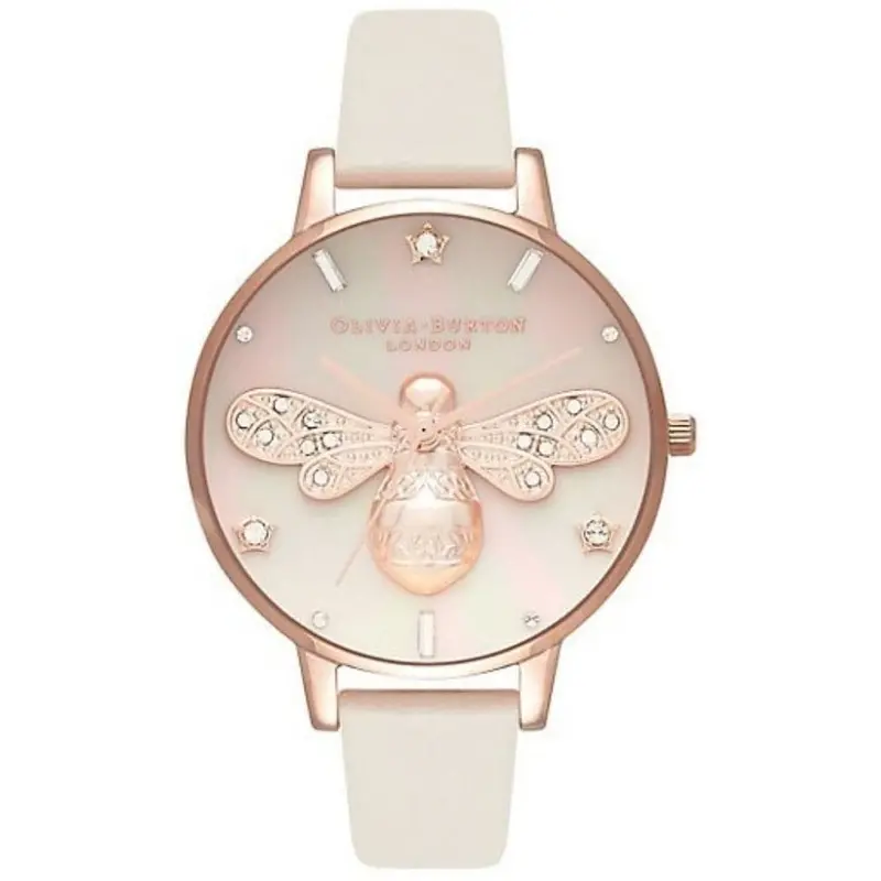 Olivia Burton Ob16gb10 Gray Leather Women Watch 1