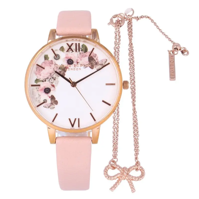 Olivia Burton Ob16gset10 Floral Print Women's Watch 1