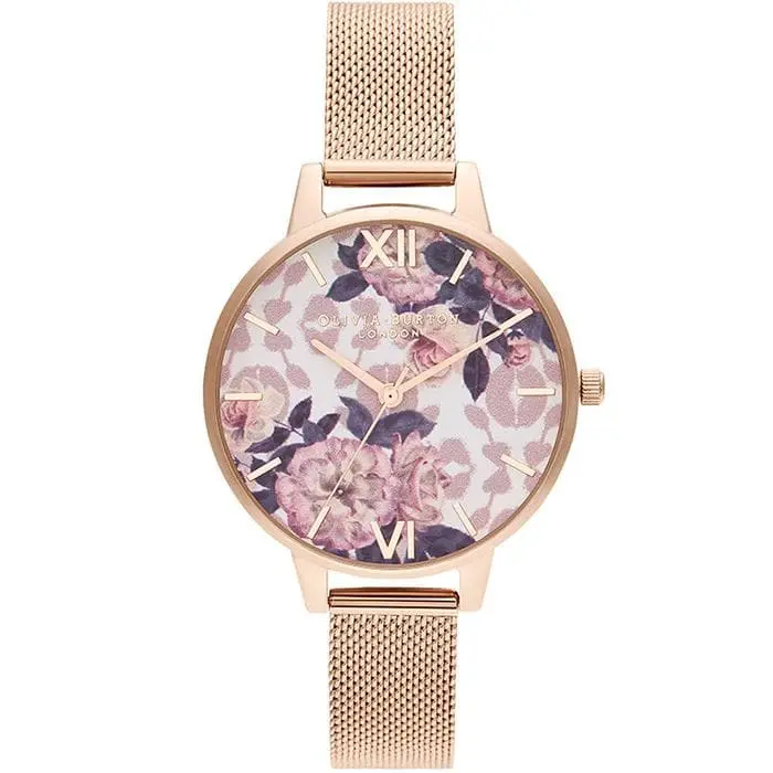 Olivia Burton Ob16lp01 Wild Flower Pale Rose Gold Women's Watch 1