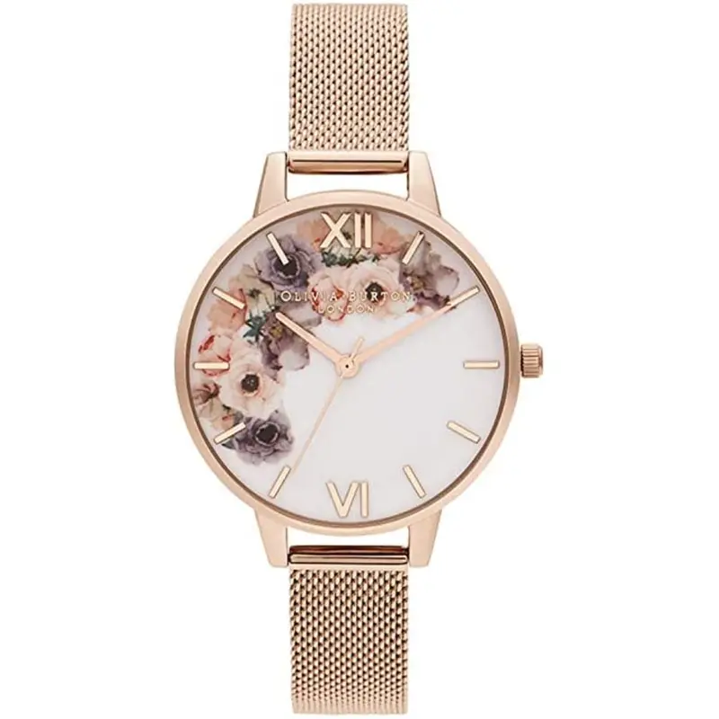 Olivia Burton Ob16pp57 Florals Pale Rose Gold Women Watch 1