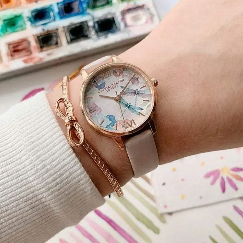 Olivia Burton Ob16pp77 White Leather Women's Watch 2