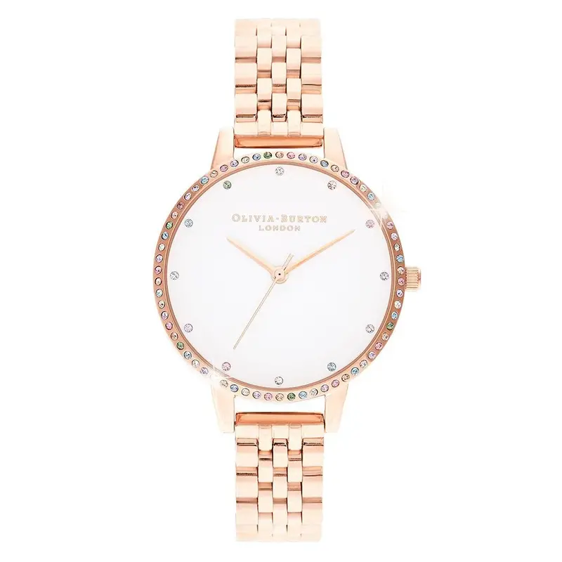 Olivia Burton Ob16rb21 Rainbow Bezel Rose Gold Watch 1