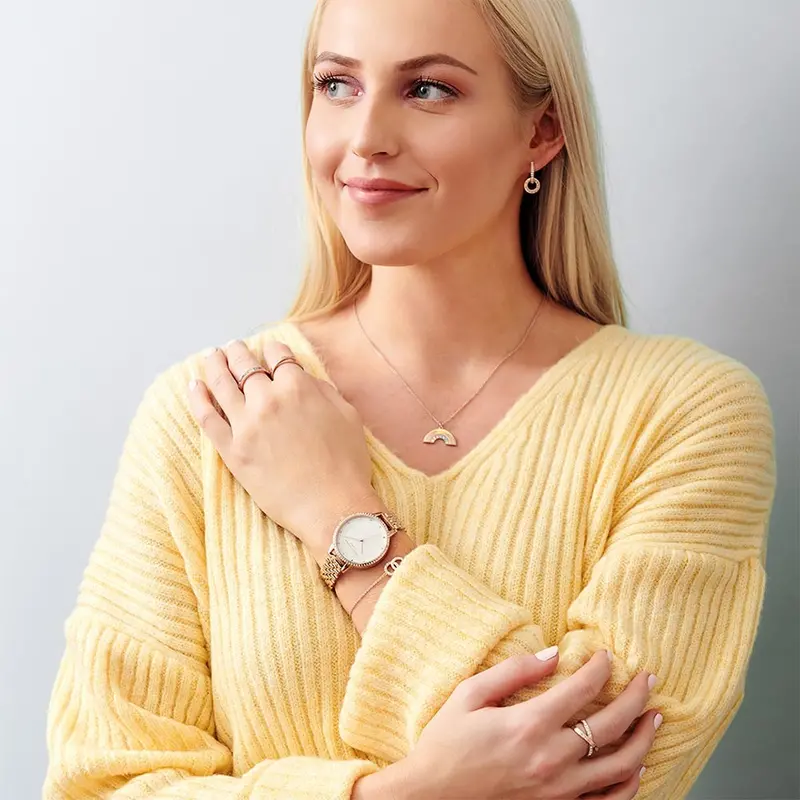 Olivia Burton Ob16rb21 Rainbow Bezel Rose Gold Watch 2