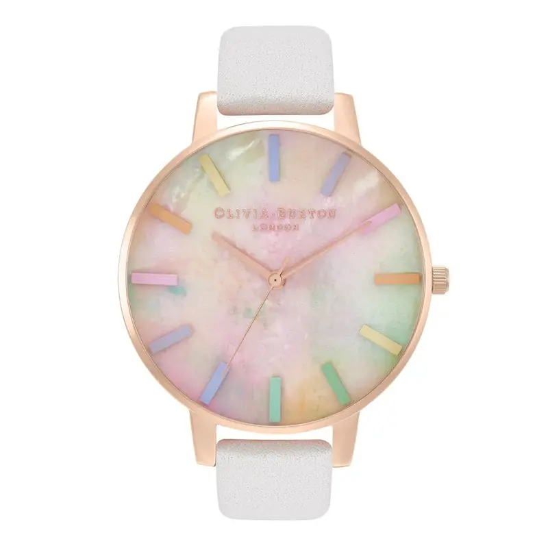 Olivia Burton Ob16rb27 White Leather Women Watch 1