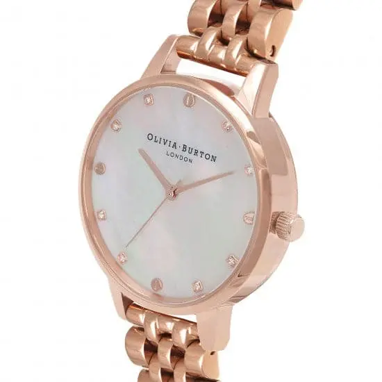 Olivia Burton Ob16se15 Demi Blush Mother Of Pearl Dial And Rose Gold Bracelet Women's Watch 2