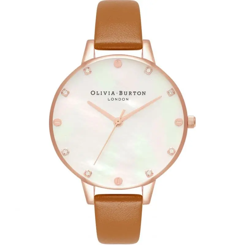 Olivia Burton Ob16se18 Classic White Mother Of Pearl & Stone Women's Watch 1