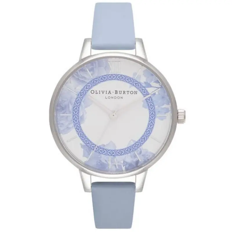Olivia Burton Ob16tp02 Chalk Blue Leather Women Watch 1
