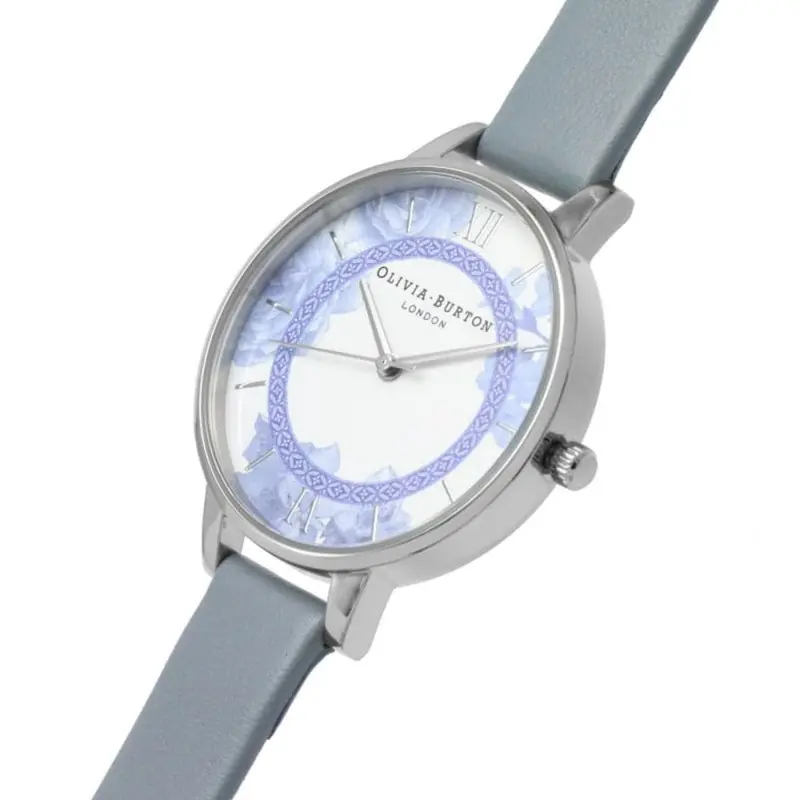 Olivia Burton Ob16tp02 Chalk Blue Leather Women Watch 2