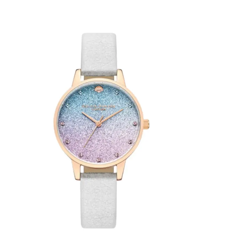 Olivia Burton Ob16us60 Silver Leather Strap Women Watch 1