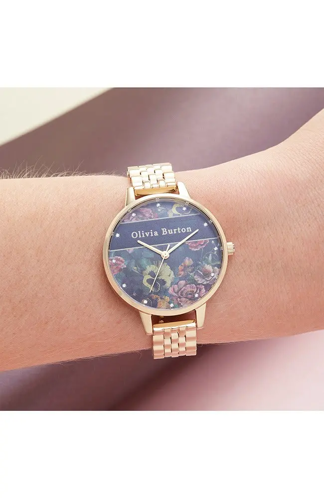 Olivia Burton Ob16vs01 Pale Crystals Gold Steel Watch 2