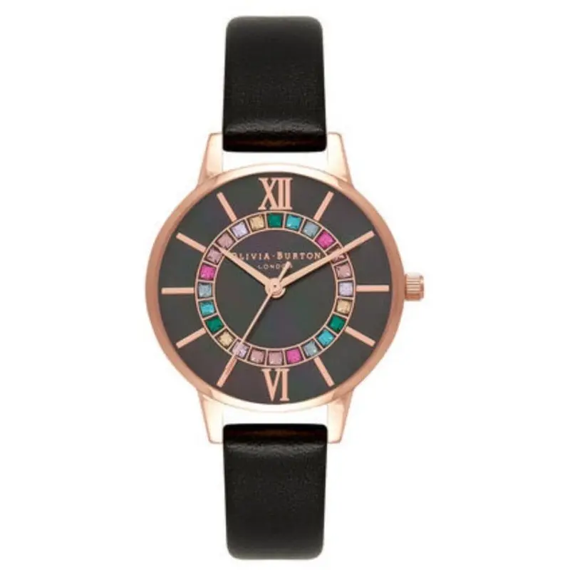 Olivia Burton Ob16wd100 Black Leather Women Watch 1