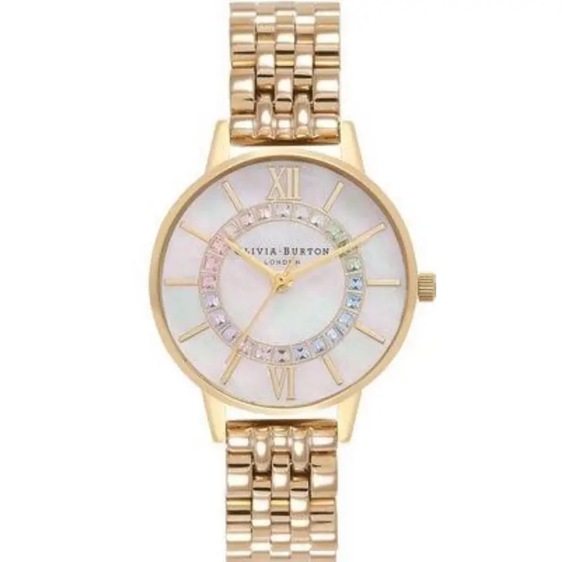 Olivia Burton Ob16wd97 Rainbow Gold Bracelet Women's Watch 1