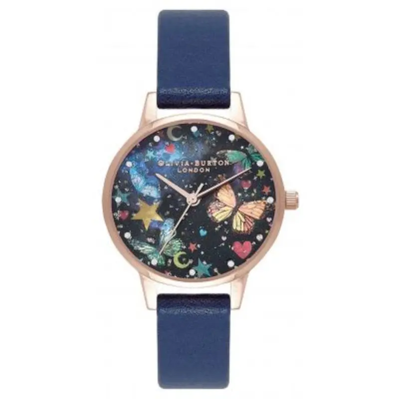 Olivia Burton Ob16wg81 Midi Night Garden Butterflies Navy Women's Watch 1