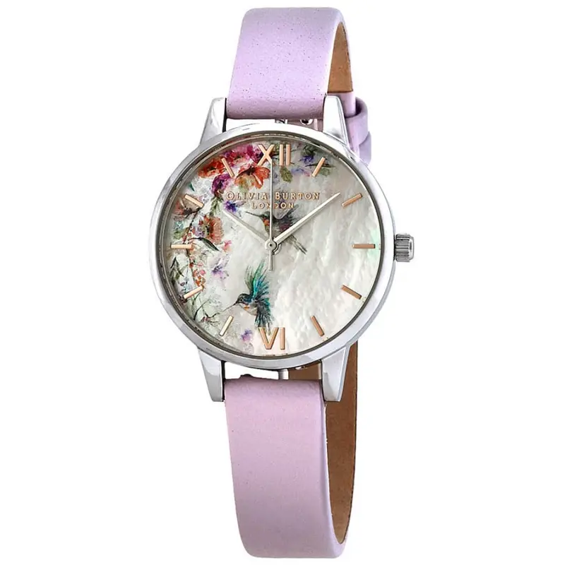 Olivia Burton Painterly Ob16pp50 Parma Violet Leather Women Watch 1