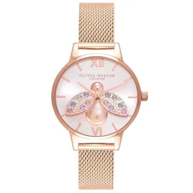 Olivia Burton Rainbow Bee Sunray Ob16rb28 Women's Watch 1