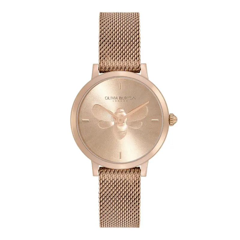 Olivia Burton Rose Gold Dial Milanese Strap Women Watch 24000020 1